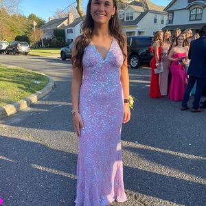 Lilac sequen gown, worn one time only